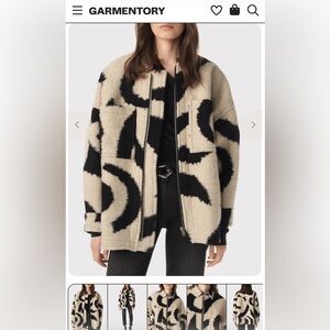 IRO black and ivory jacket retail $495 “mofu” excellent condition size 32